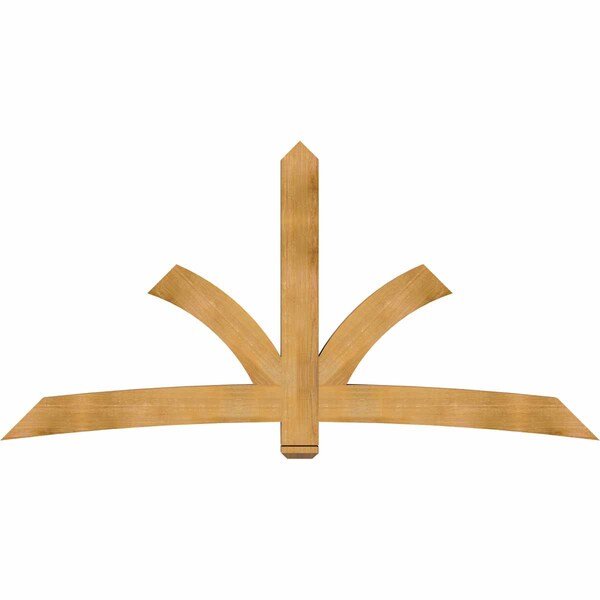 Ekena Millwork Davenport Rough Sawn Timber Gable Bracket, Western Red Cedar, 96"W x 48"H x 4"D x 6"F, 12/12 Pitch GBW096X48X0406DAV00RWR - main